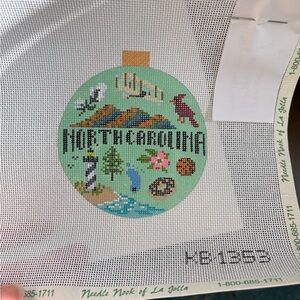 Needlepoint North Carolina Ornament Canvas